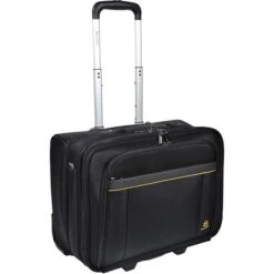 Exacompta Business-Trolley Exactive Exatrolley, 18534E, Polyester, Mit Laptopfach, Schwarz, 45L