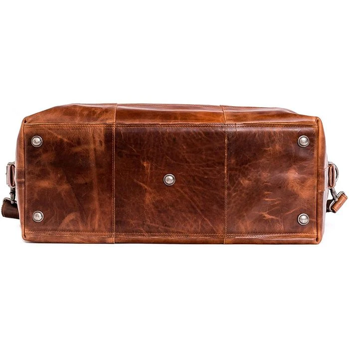 Almadih Reisetasche Yuri, Echt Leder, Braun Deluxe, 31 Liter, 51cm, Größe S – Bild 5