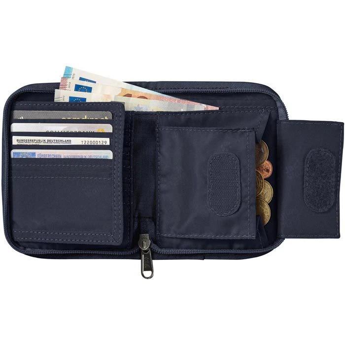 Jack Wolfskin Jack-Wolfskin Geldbörse First Class, 8006761-1010, Polyester, Münzfach, Klettverschluss, Blau – Bild 2