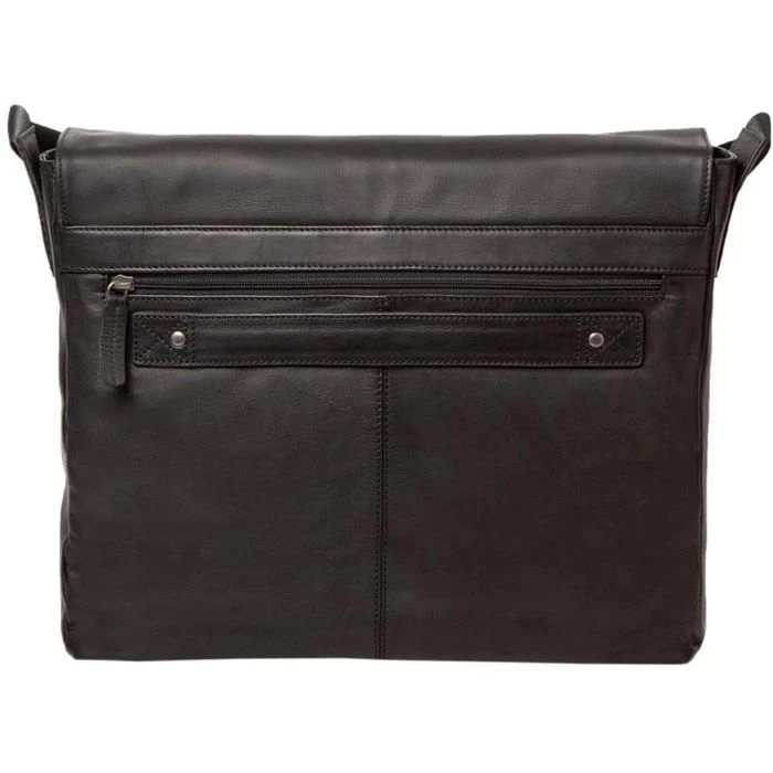 Pride&Soul Umhängetasche Urban, 47532, Echt Leder, 30 X 38 X 8cm, Schwarz – Bild 3