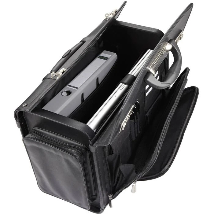 Dermata Pilotenkoffer 7056P, Trolley, Synthetik, Mit Laptopfach, Schwarz – Bild 2