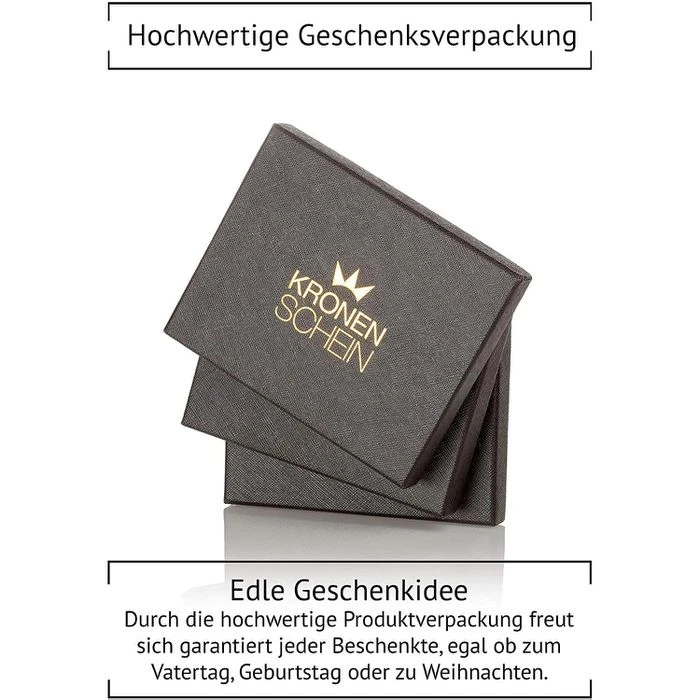 Kronenschein Geldbörse GKM-01C, Kunstleder, Carbon, Slim Wallet Herren RFID Schutz Kompaktes Münzfach – Bild 6