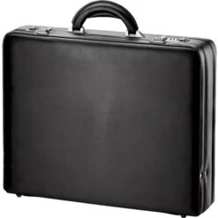 D&N Aktenkoffer 2634 Tradition, Schwarz, Kunstleder, Mit Zahlenschloss