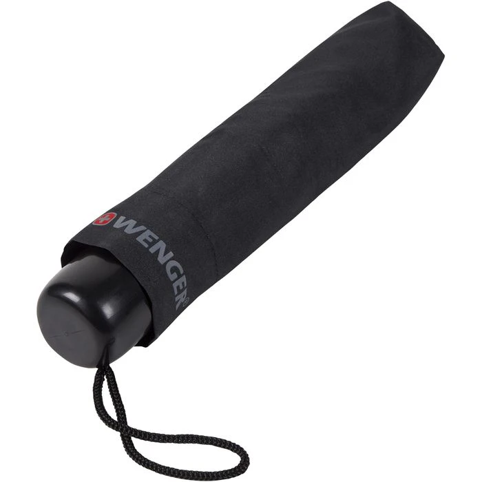 Wenger Regenschirm 611887, Taschenschirm, Schwarz, Manuell, Länge Geschlossen 25cm – Bild 2