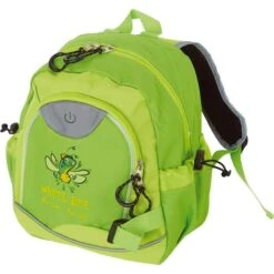 Wheel-Bee Kinderrucksack Kiddy Bee, Mit LED-Licht, Grün, 3-6 Jahre, 10 Liter, 260g