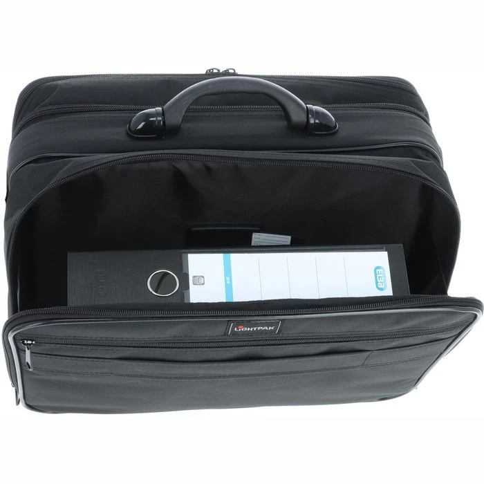 LightPak Pilotenkoffer Corniche, 46075, Schwarz, Mit Reißverschluss, Laptopfach, Polyester – Bild 3