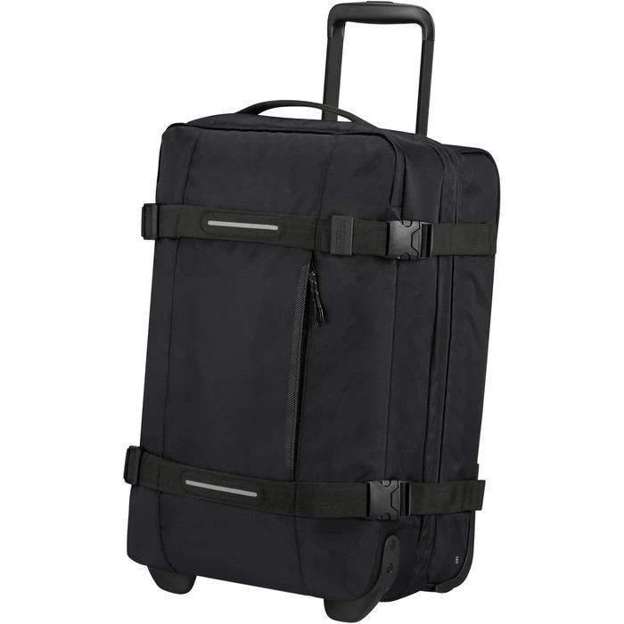 AmericanTourister Reisetasche Urban Track, Mit Rollen, Recyceltes PET, Schwarz, 55L, 55cm, Größe S