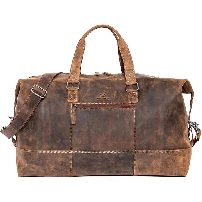Almadih Reisetasche Yuri, Echt Leder, Braun Vintage, 31 Liter, 51cm, Größe S – Bild 3