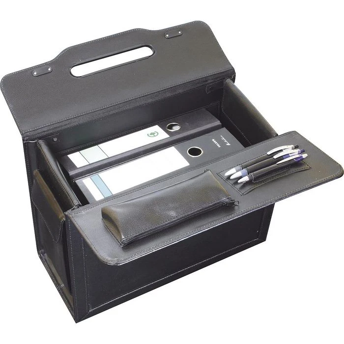 Alassio Pilotenkoffer Ancona 45042, Echtes Leder, Mit Laptopfach, Schwarz – Bild 2