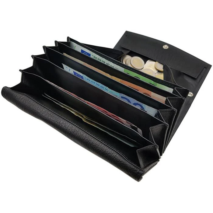 MJ-Design-Germany Kellnerbörse 1067, Schwarz, Echt Büffelleder, 18 X 10cm – Bild 5