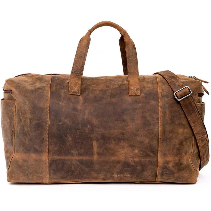 Almadih Reisetasche Aiko, Echt Leder, Braun Vintage, 29 Liter, 54cm, Größe S – Bild 4