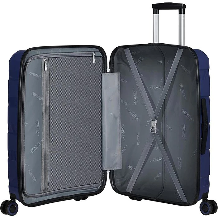 AmericanTourister Reisekoffer Air Move Spinner, Hartschale, 4 Rollen, Blau, 61L, 66cm, Größe L – Bild 2