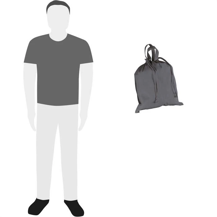 Rayher Stoffbeutel 38341562, Mit Kordelzug, Grau, Baumwolle, 40 X 42 Cm â Bild 3