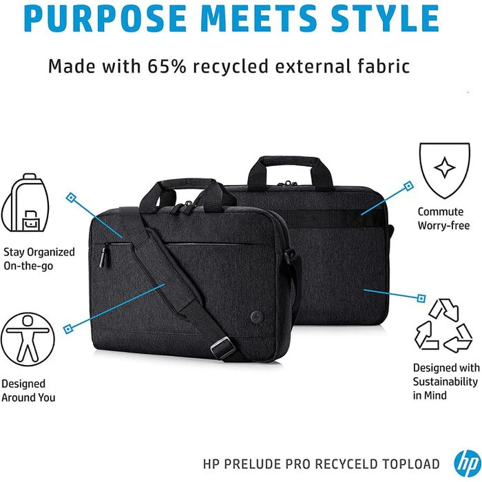 HP Laptoptasche Prelude Pro Recycled Top Load, 1X645AA, Bis 15,6 Zoll / 39,6 Cm Laptops, Stoff – Bild 5