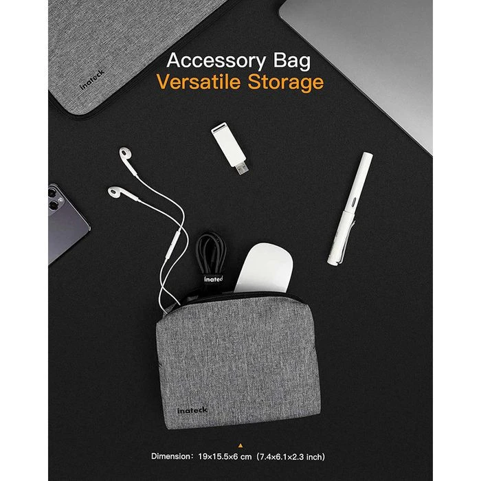 Inateck Laptophülle LB01007-13, Polyester, Grau, Bis 33,78 Cm / 13,3 Zoll – Bild 2