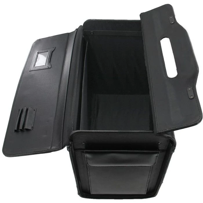 Dermata Pilotenkoffer 1329XL, Trolley, Lederfaserstoff, Schwarz – Bild 2