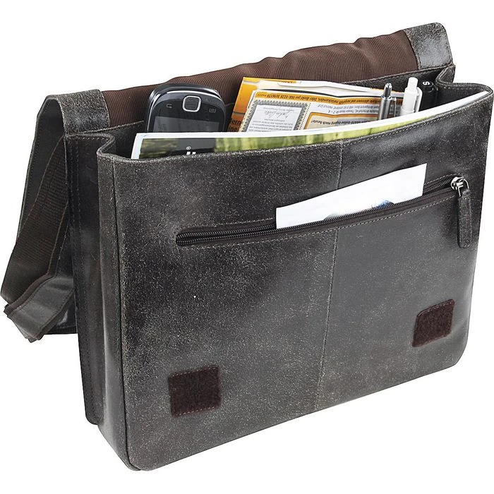 Pride And Soul Umhängetasche Jolly 47155, Echt Leder, 31,5 X 24,5 X 6cm, Braun – Bild 2