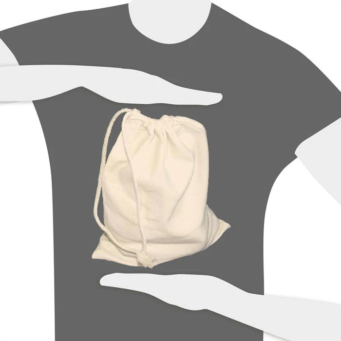 Eduplay Stoffbeutel 230007, Zum Bemalen, Mit Kordelzug, Natur, 18 X 28cm, 5 Stück – Bild 3