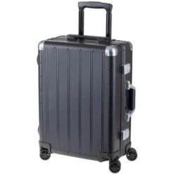 Alumaxx Reisekoffer Orbit 45171, Hartschale, Trolley 4 Rollen, Schwarz, 37 L, 55cm, Größe S