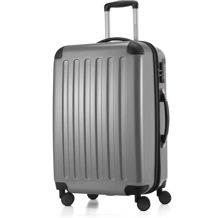 Hauptstadtkoffer Reisekoffer Alex 8278, Hartschale, Trolley 4 Rollen, Silber, 74 Liter, 65cm, Größe L