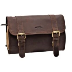 Menzo Kulturbeutel, 4 Liter, Breite 26cm, Echt Leder, Marone