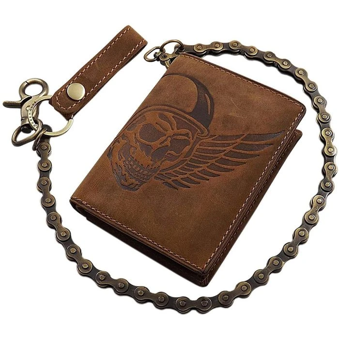 Böttcher-AG Geldbörse 1223, Echt Leder, RFID Schutz, Münzfach, Druckknopf, Braun