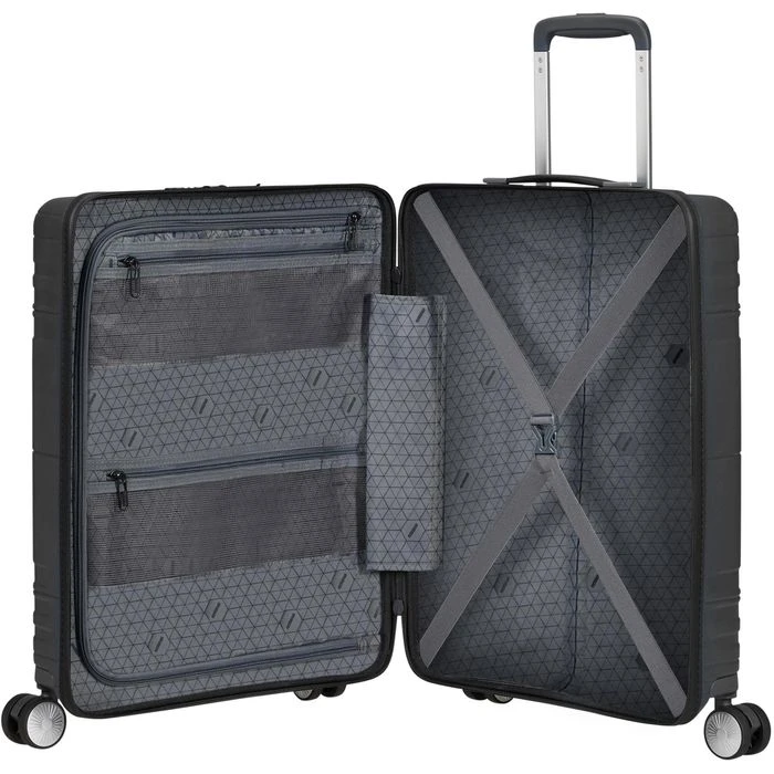 AmericanTourister Reisekoffer Hello Cabin Spinner, Hartschale Schwarz 36L 55cm Größe S Laptopfach – Bild 2