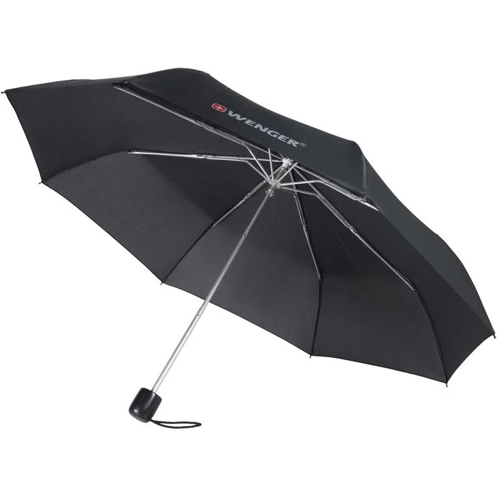 Wenger Regenschirm 611887, Taschenschirm, Schwarz, Manuell, Länge Geschlossen 25cm – Bild 3