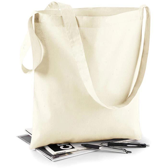 Westford Mill Westford-Mill Stoffbeutel W107 Sling Bag For Life, Mit Henkel, 34 X 40cm, Natural, Baumwolle â Bild 3