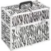 VidaXL Kosmetikkoffer 91835, Klein, Hartschale, Abschließbar, Zebrastreifen