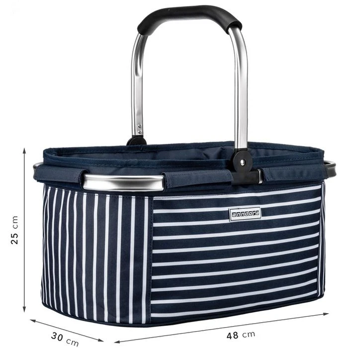 Anndora Einkaufskorb AHOI, Blau / Weiß, 48 X 30 X 25cm – Bild 5