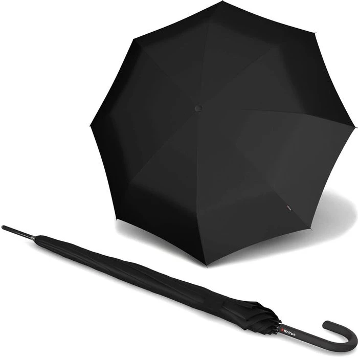 Knirps Regenschirm T.760 Stick Automatic, Black, Öffnungsautomatik, Ø 107cm, Länge 87cm