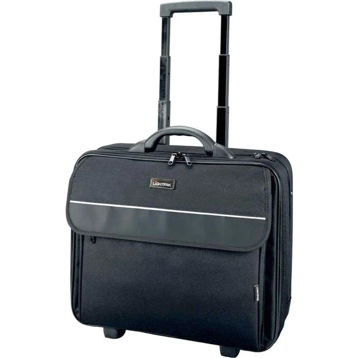 LightPak Business-Trolley Treviso 92702, Polyester, Mit Laptopfach, Schwarz