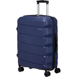 AmericanTourister Reisekoffer Air Move Spinner, Hartschale, 4 Rollen, Blau, 61L, 66cm, Größe L