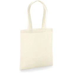 Westford Mill Westford-Mill Stoffbeutel W261 Organic Premium, Mit Henkeln, Natural, Bio Baumwolle, 38 X 42cm