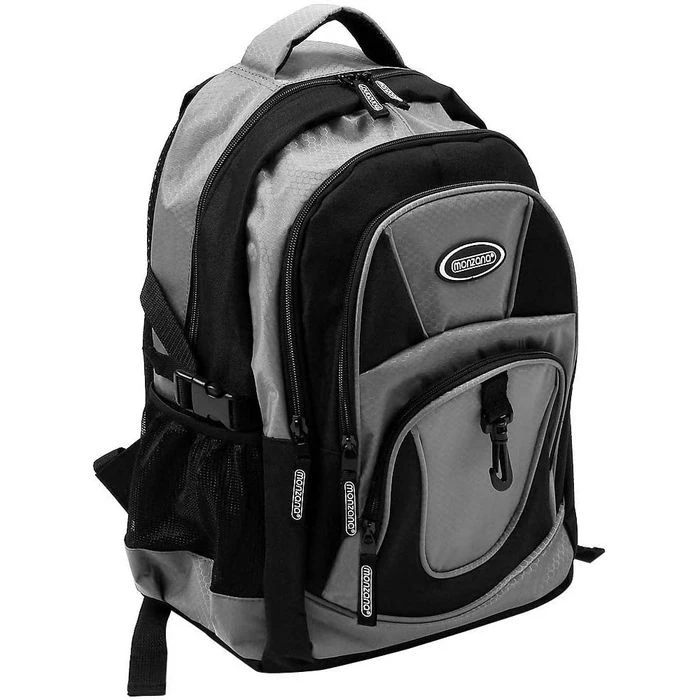 Monzana Rucksack 102386, Schwarz/grau Laptopfach Polyester 34L 46cm – Bild 2