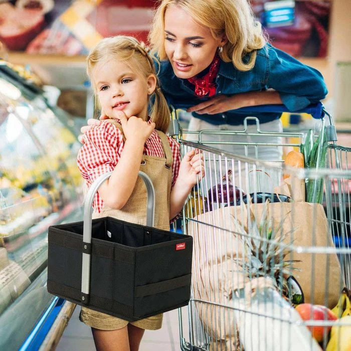 Achilles Einkaufskorb Handle-Box Kids, Faltbar, Schwarz, 30 X 20 X 17cm – Bild 5