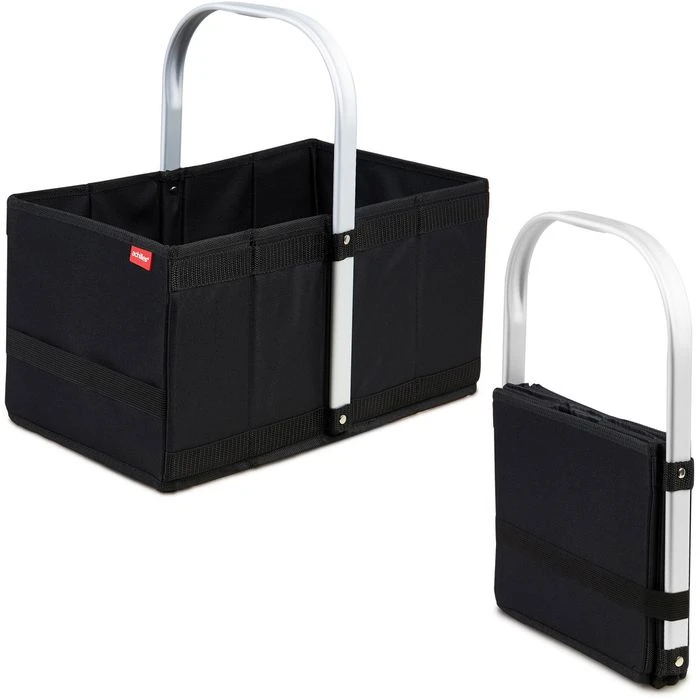 Achilles Einkaufskorb Handle-Box, Faltbar, Schwarz, 40 X 24 X 20cm