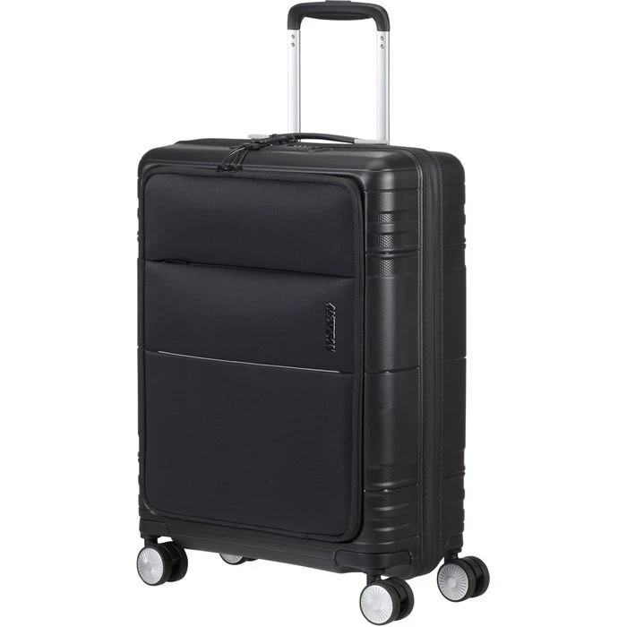 AmericanTourister Reisekoffer Hello Cabin Spinner, Hartschale Schwarz 36L 55cm Größe S Laptopfach