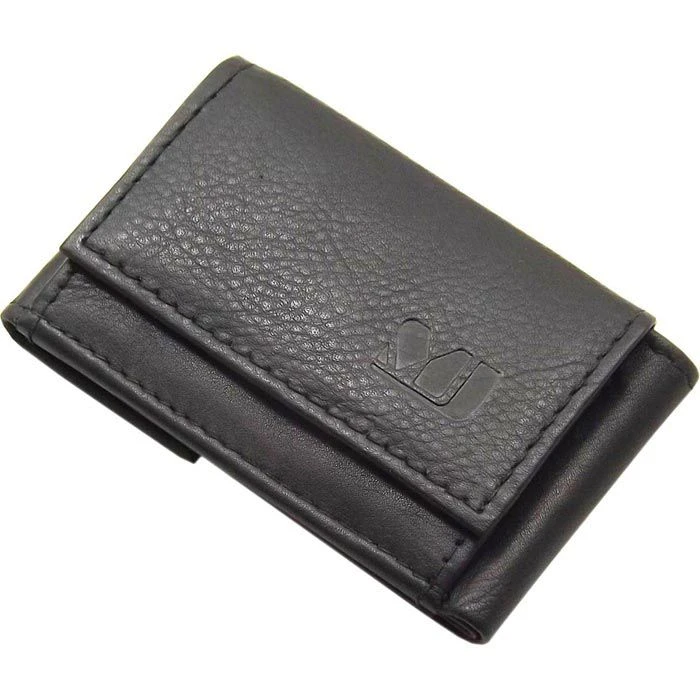 MJ-Design-Germany Geldbörse Minibörse, Echt Leder, Münzfach, Druckknopf, Schwarz – Bild 4