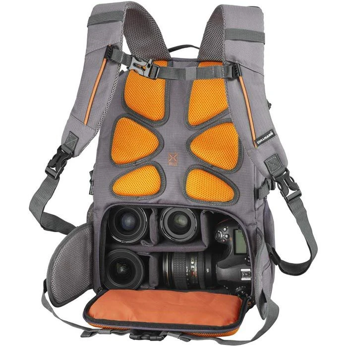 Cullmann Kamerarucksack Ultralight Sports DayPack, 300, Regenhülle, Grau / Orange – Bild 2