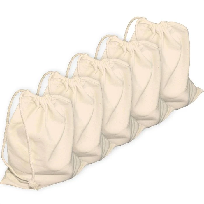 Eduplay Stoffbeutel 230007, Zum Bemalen, Mit Kordelzug, Natur, 18 X 28cm, 5 Stück