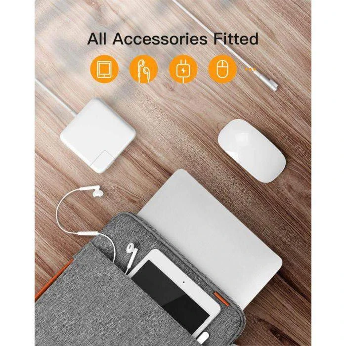 Inateck Laptophülle LB02006-15, Polyester, Grau, Bis 39,6 Cm / 15,6 Zoll – Bild 2