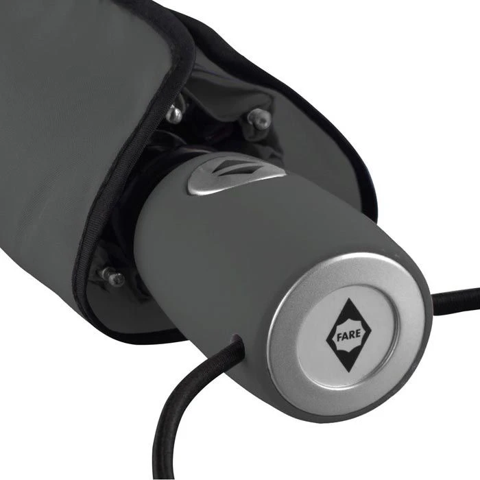 Fare Regenschirm AOC-Mini, Taschenschirm, Schwarz, Auf-Zu-Automatik, Länge Geschlossen 28cm – Bild 2