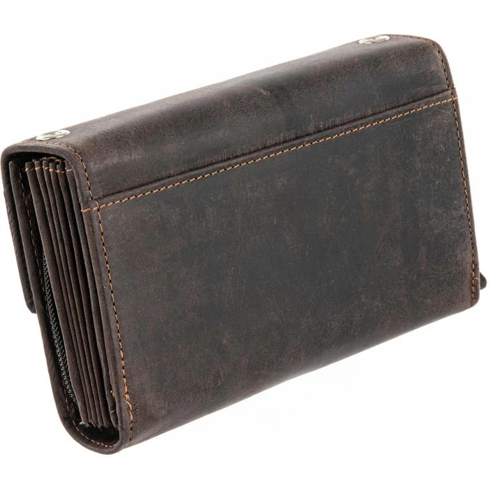 Greenland Kellnerbörse Westcoast 835, Dunkelbraun, Echt Büffelleder, 17 X 11cm – Bild 4