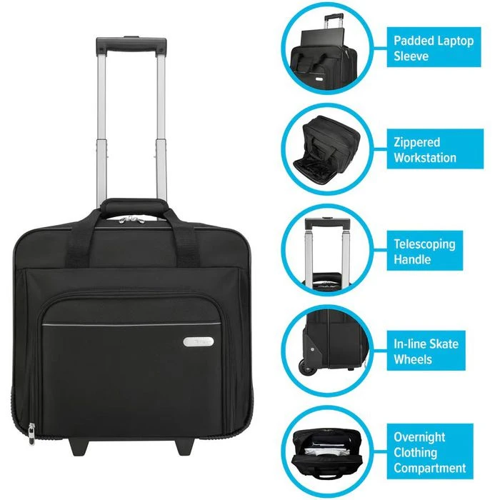 Targus Business-Trolley Executive, TBR003EU, Polyester, Mit Laptopfach, Schwarz, 31L – Bild 7