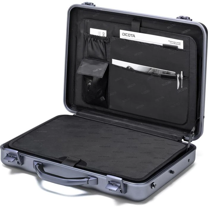 Dicota Laptoptasche Alu Briefcase, D30589, Bis 17,3 Zoll / 44 Cm Laptops, Aluminium – Bild 3