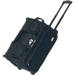 Böttcher-AG Reisetasche Airpack, Mit Rollen, Polyester, Schwarz, 47 Liter, 50cm, Größe S
