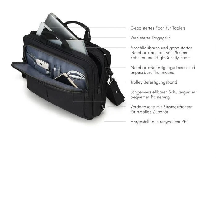Dicota Laptoptasche Eco Top Traveller Scale D31428-RPET, Bis 15,6 Zoll / 39,6 Cm Laptops, Recyceltes PET – Bild 4