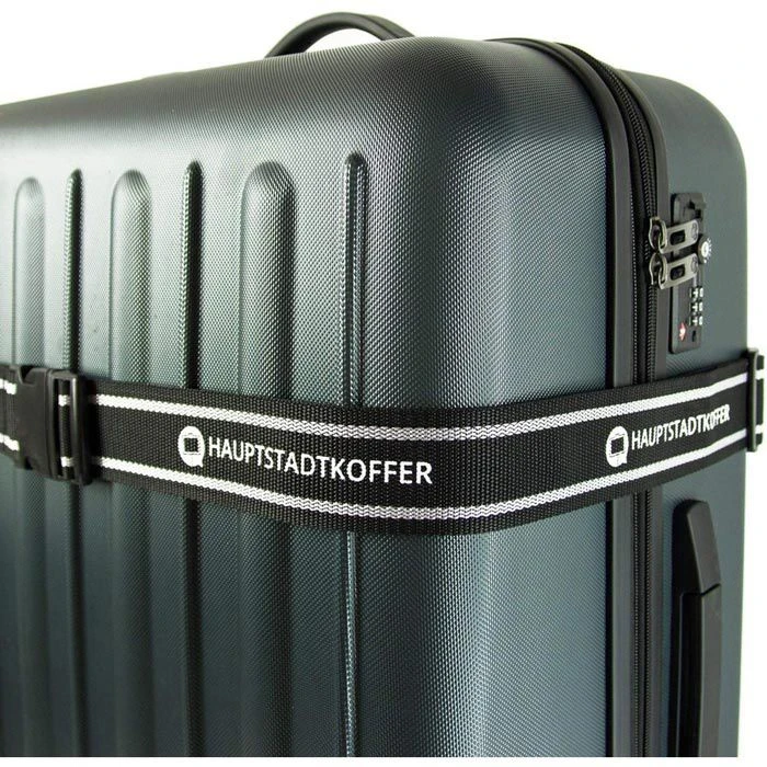 Hauptstadtkoffer Koffergurt 121444865 Mit Schnalle, Gepäckgurt, 5 X 200cm, Schwarz / Weiß – Bild 3